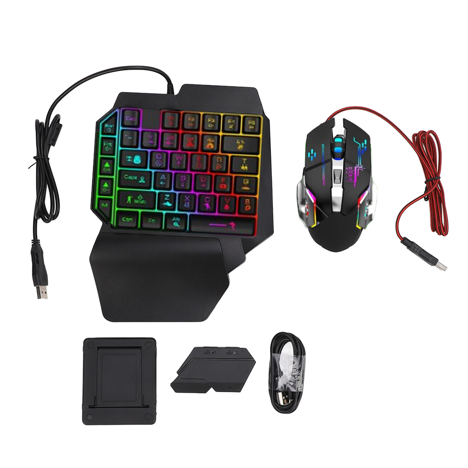 Gaming Accessories Holder - Toetsenbord-muis-converterset Responsieve toetsenbord-muiscombinatie met één hand