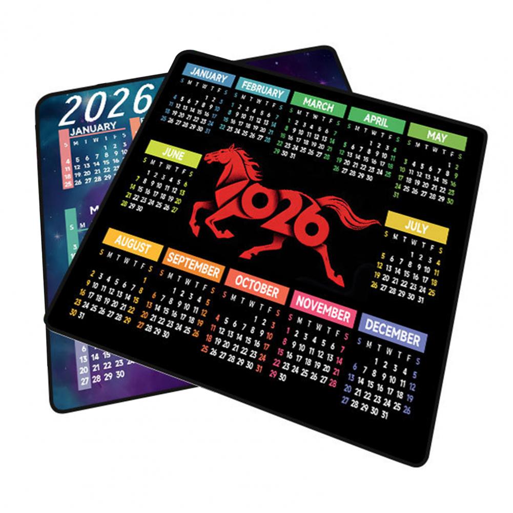 Gaming Accessories Desk - 2026 Kalender Muismat Waterdicht Thuiskantoor Gaming