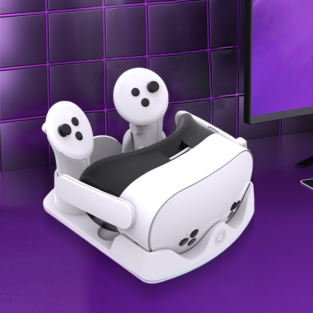 Headset Stand Rgb - Oplaaddock voor Meta Quest 3S Oplaadstandaard