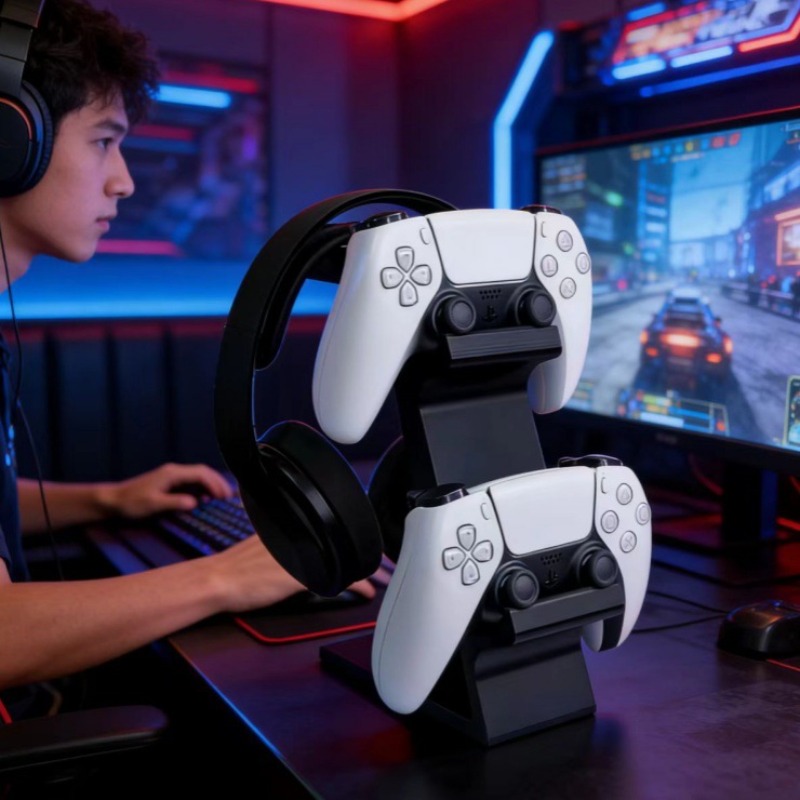 3D-geprinte gamecontroller met - Gaming Accessories Holder recensie en prijs