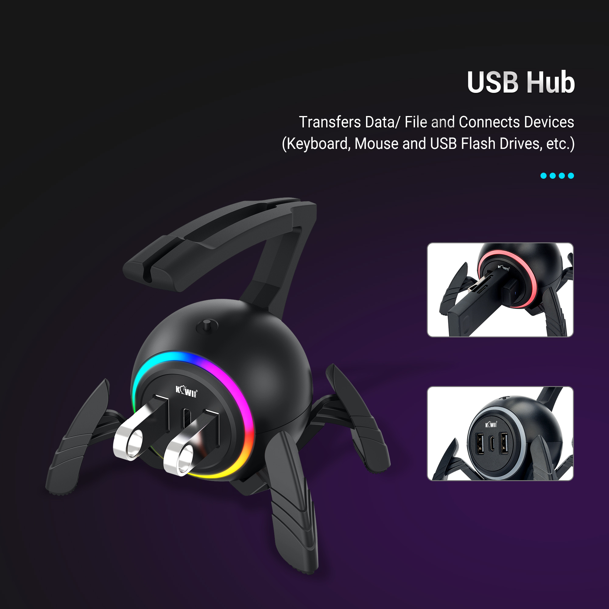 RGB-muissnoerhouder met Type-C - Mouse Bungee Spring recensie en prijs