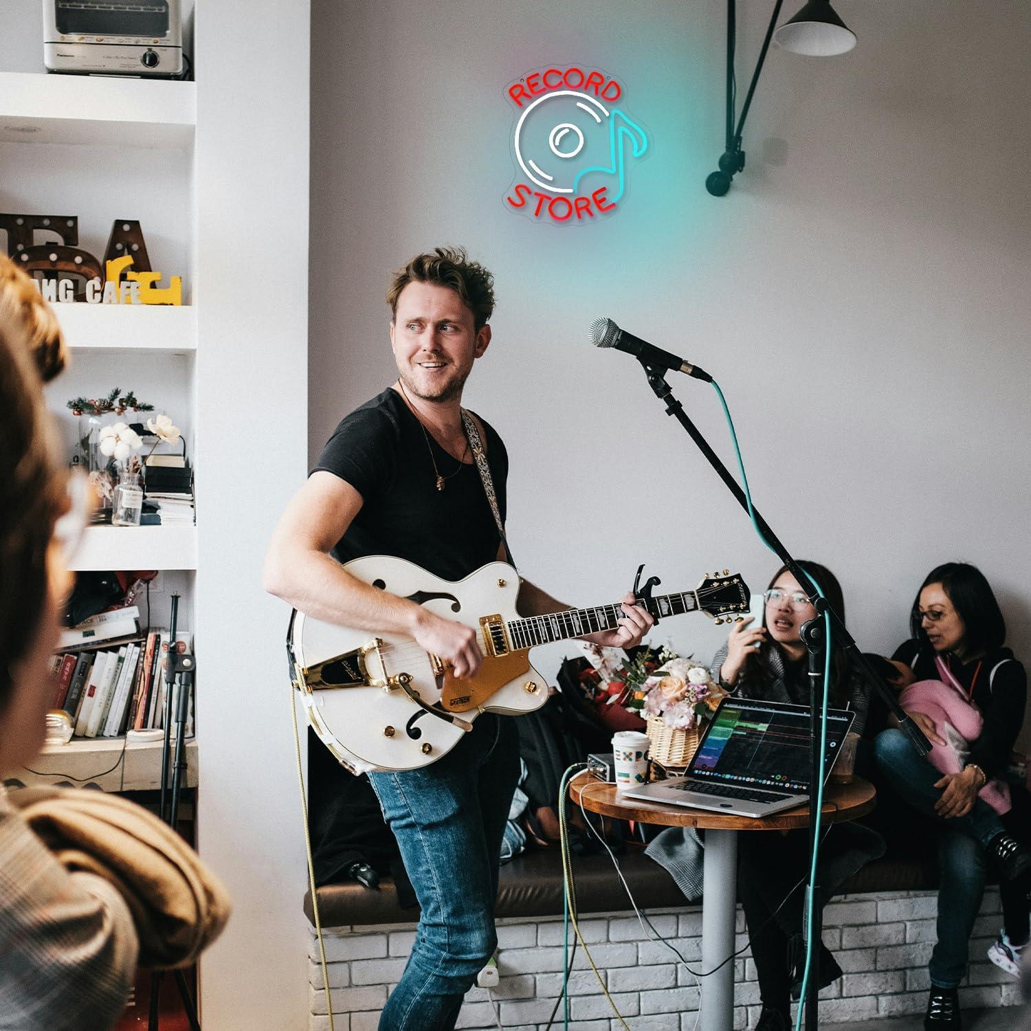 Platenwinkel Neonbord Muziek N - Gaming Accessories Store recensie en prijs