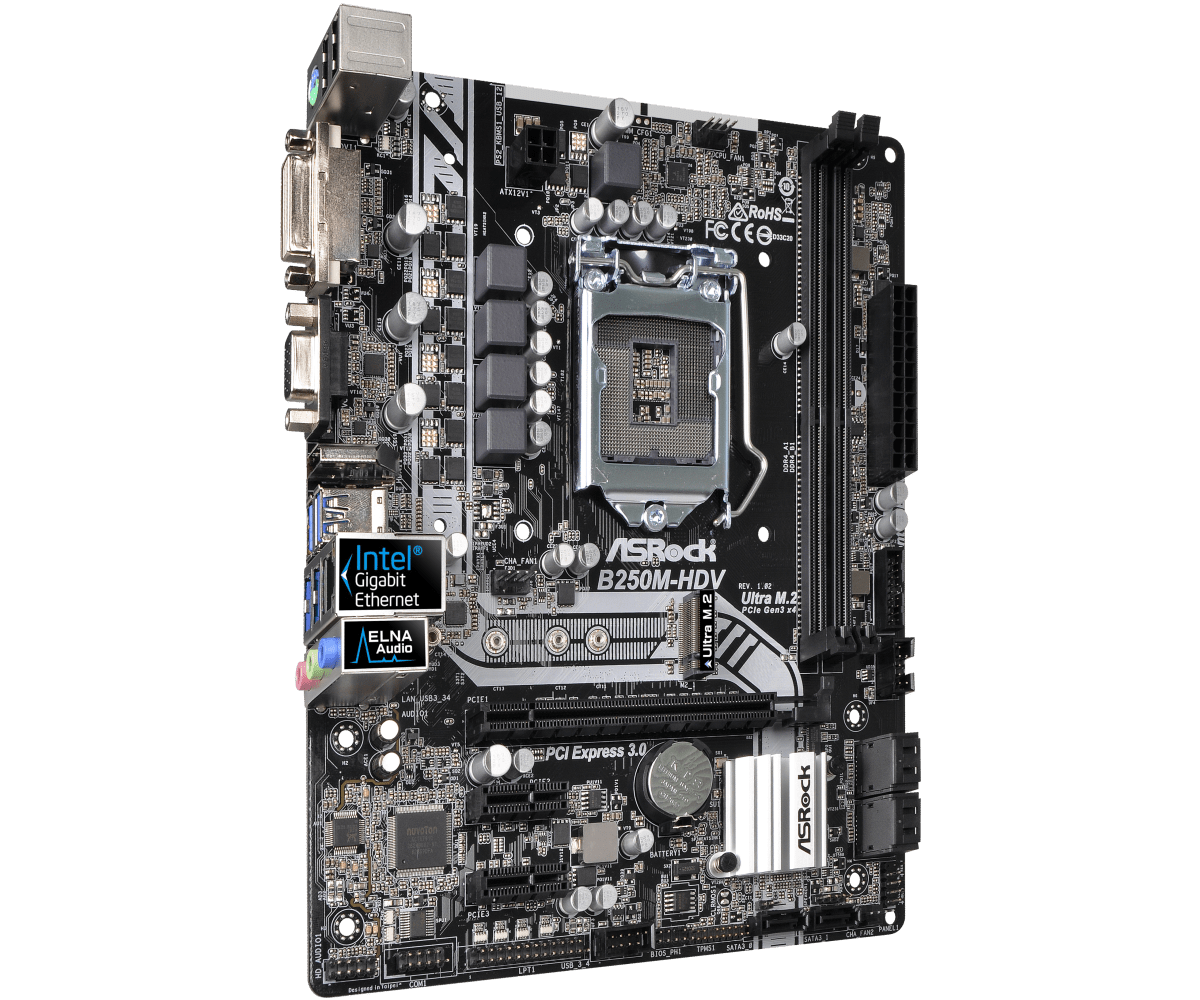 ASRock B250M-HDV moederbord LG - Intel Cpu Core I5 recensie en prijs